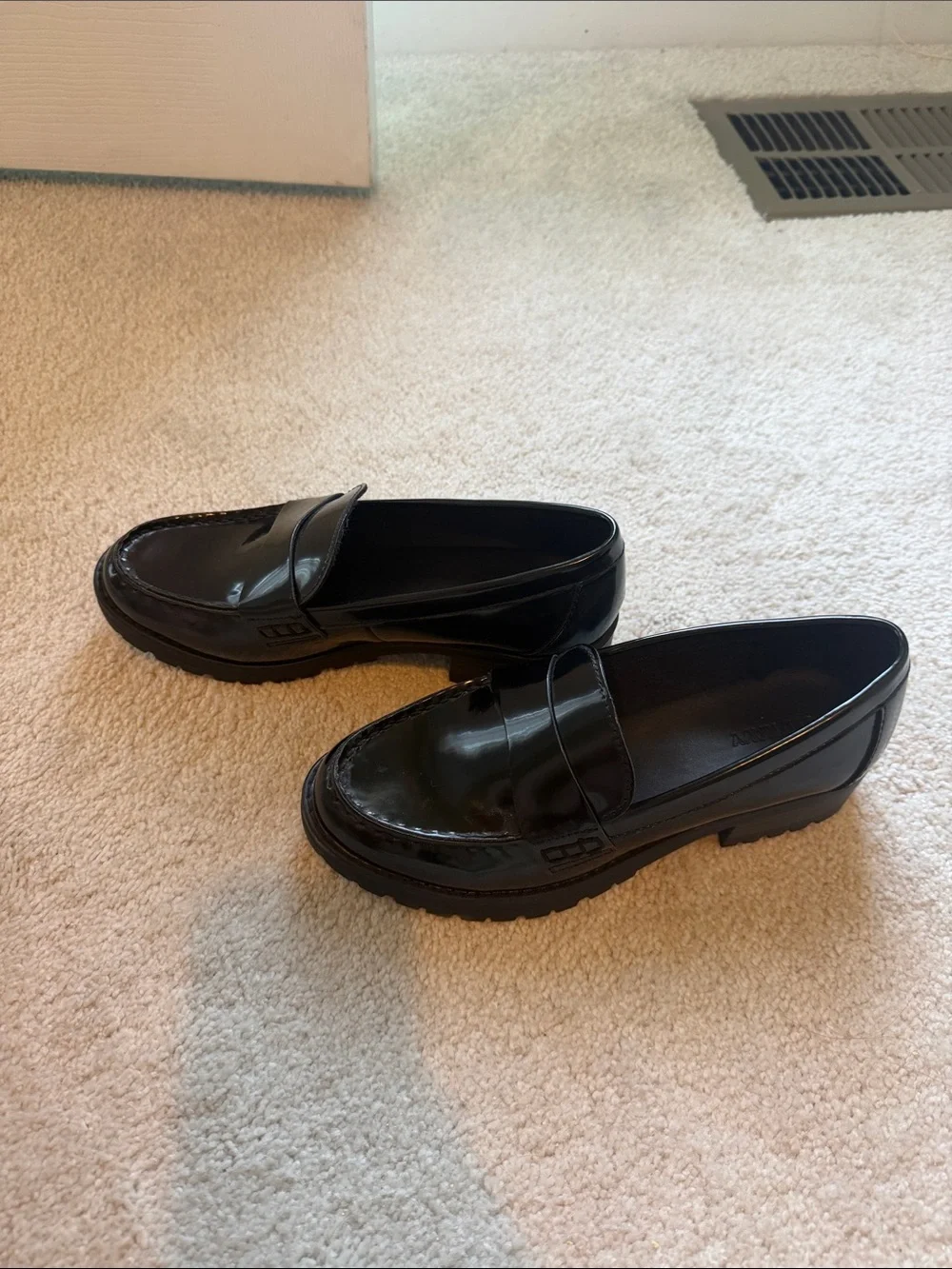 Old Navy Black Patent Penny Loafers